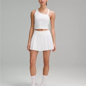 NEW WITH TAGS Lululemon White Side-Pleated Tennis Skirt